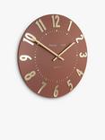 Thomas Kent Mulberry Arabic Numeral Wall Clock, 30cm, Auburn