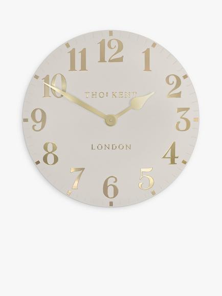 Thomas Kent Arabic Numeral Wall Clock, Oatmeal