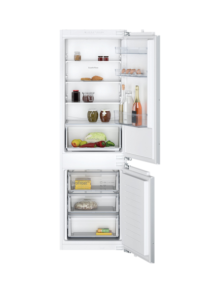 Neff N30 KI7861FE0G Integrated 60/40 Fridge Freezer, White, White