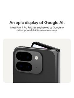 Google Pixel 9 Pro Fold Foldable Smartphone, Android, 6.29”, 5G, SIM Free, 512GB - view 2, Licorice Lighter