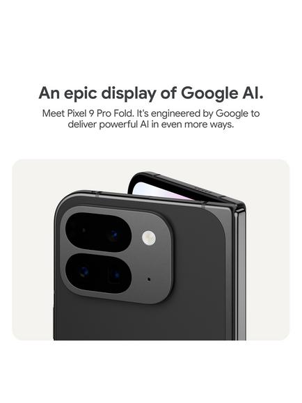 Google Pixel 9 Pro Fold Foldable Smartphone, Android, 6.29”, 5G, SIM Free, 512GB - view 2, Licorice Lighter