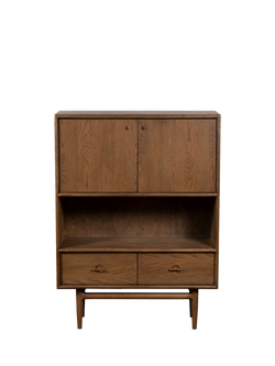 G Plan Vintage Henley Display Cabinet, Mid Oak, Henley Dark