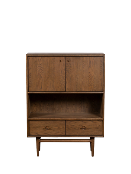 G Plan Vintage Henley Display Cabinet, Mid Oak, Henley Dark