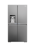 Haier HCR7918EIMP Freestanding 60/40 American Fridge Freezer, Grey