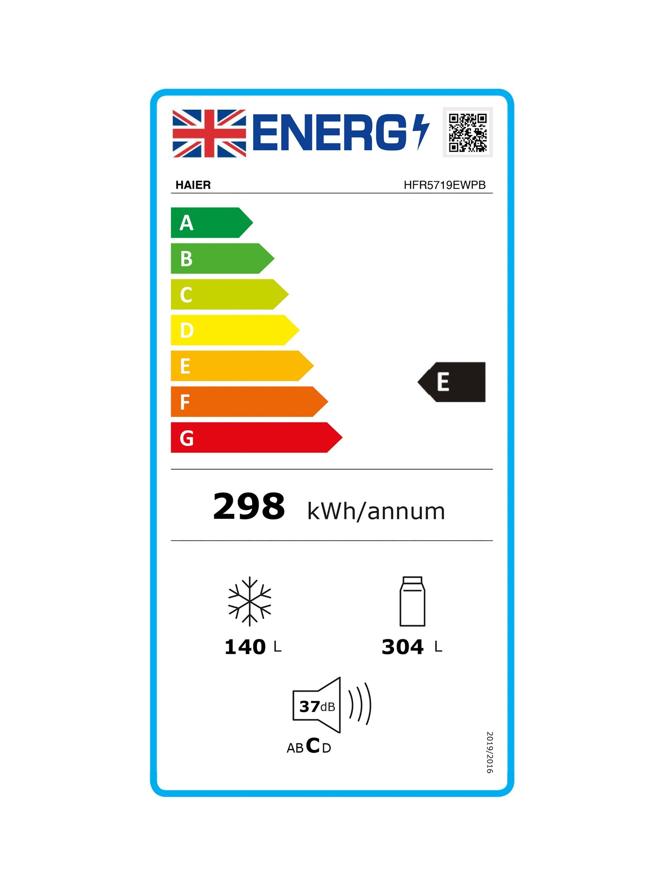 This item is rated E for energy efficiency on a scale from A (most efficient) to G (least efficient).