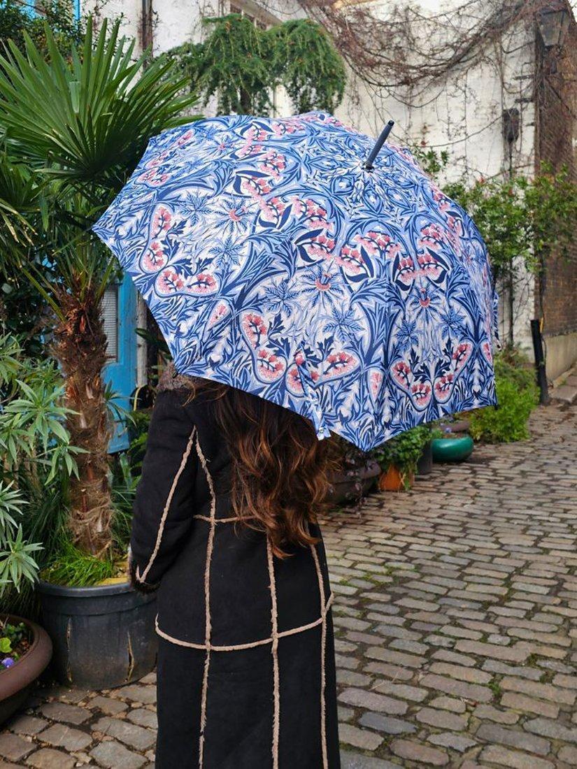 Product image 3 of 4, which shows Morris & Co. by Fulton Kensington UV Walking Umbrella, Multi