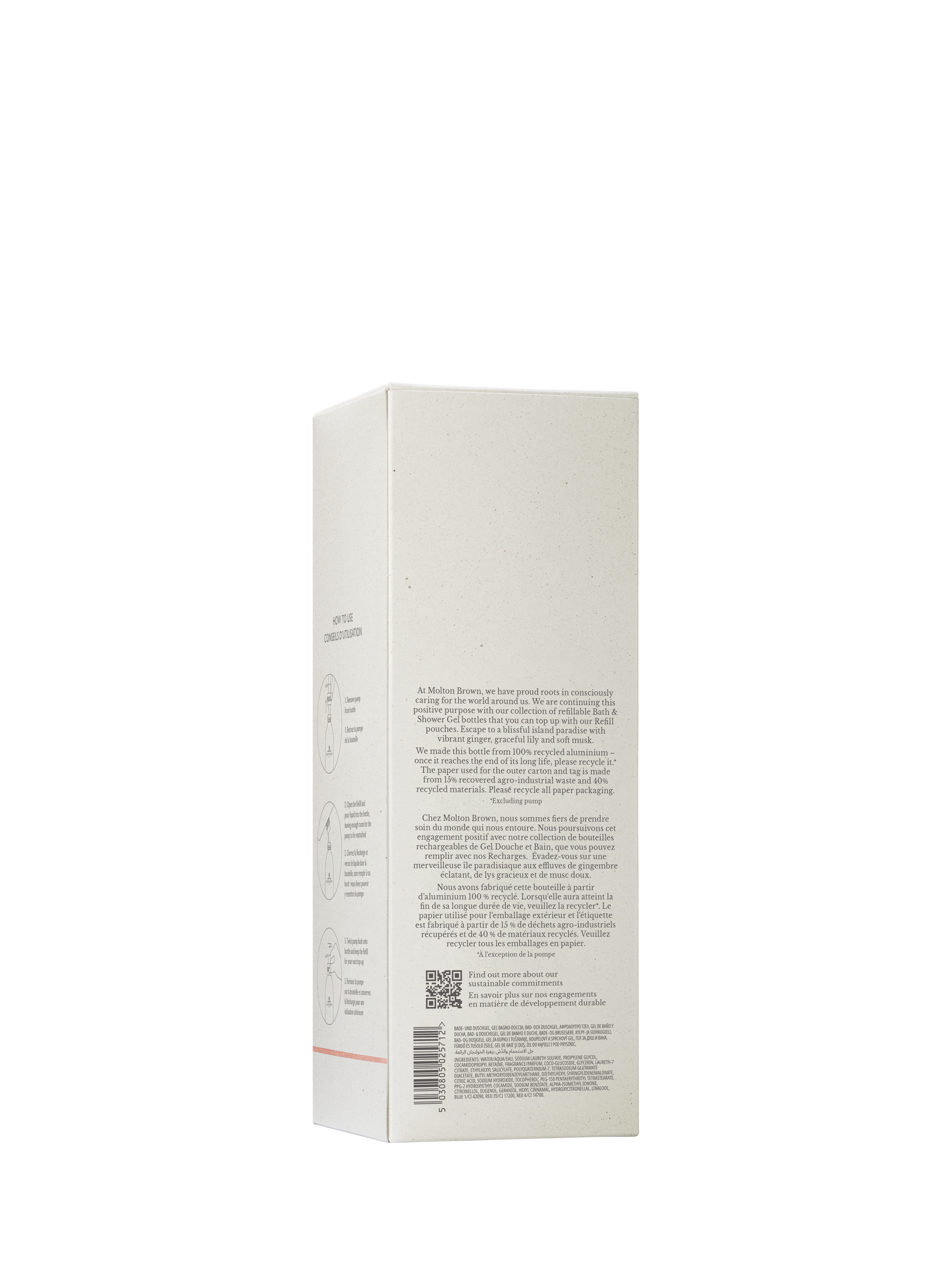 Product image 2 of 3, which shows Molton Brown Heavenly Gingerlily Bath & Shower Gel Infinite Bottle, 400ml