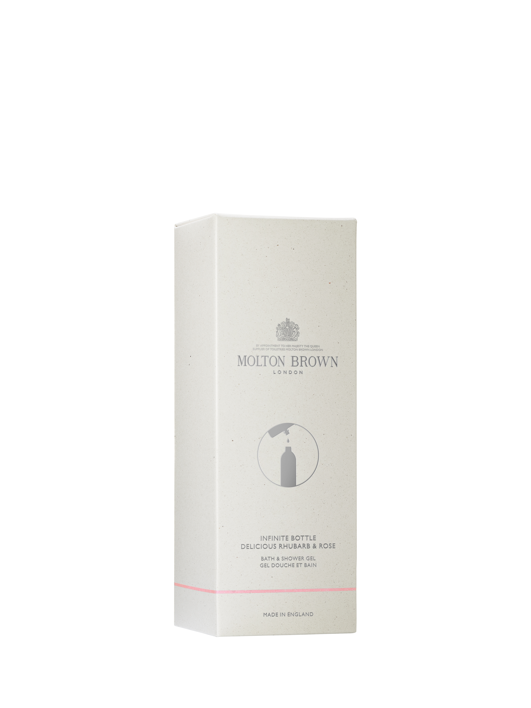 Product image 2 of 3, which shows Molton Brown Delicious Rhubarb & RoseBath & Shower Gel Infinite Bottle, 400ml