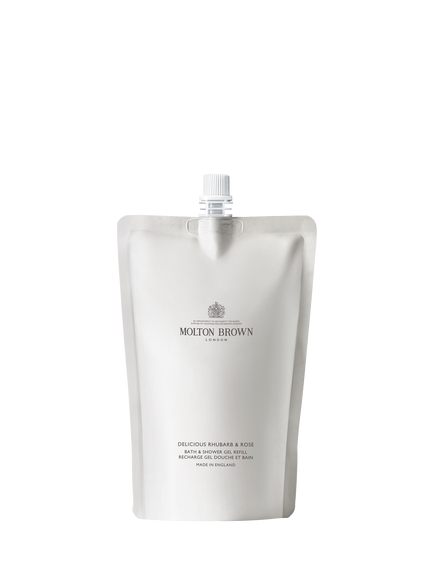 Molton Brown Rhubarb Rose Bath & Shower Gel Refill, 400ml, 