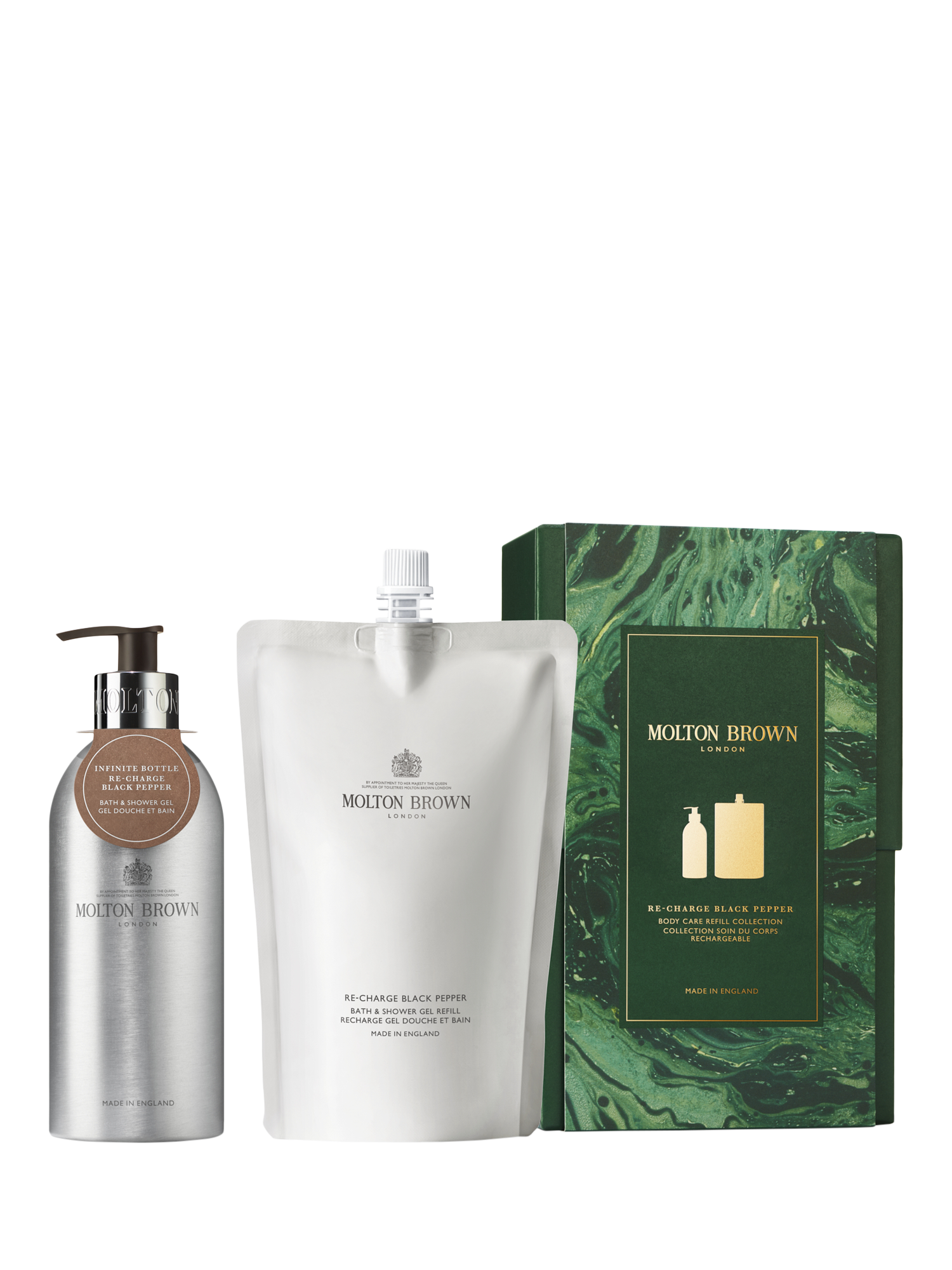 Molton Brown Re-charge Black Pepper Refill Bodycare Gift Set