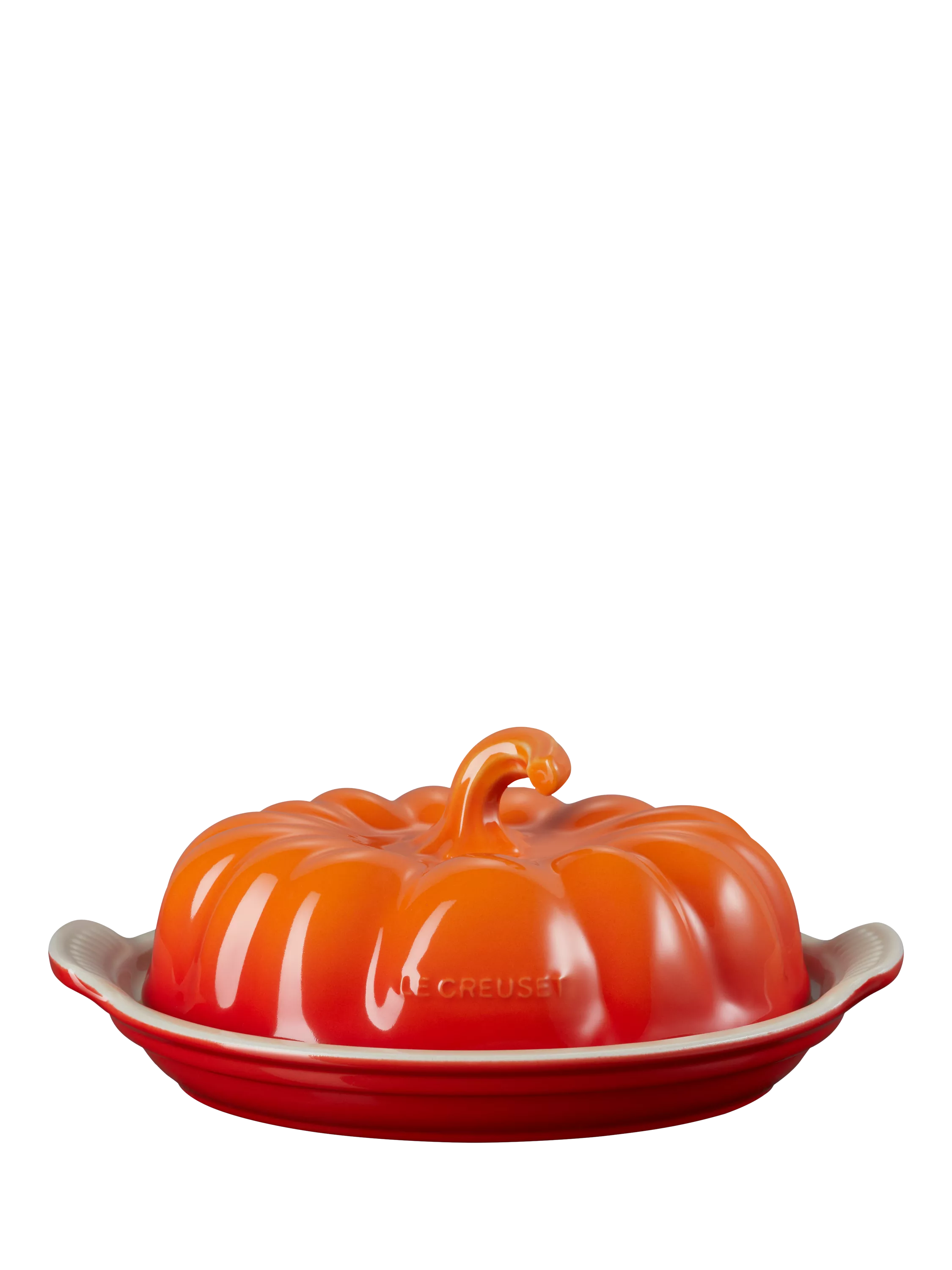 Le Creuset Stoneware Pumpkin Butter Dish, Volcanic