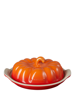 Le Creuset Stoneware Pumpkin Butter Dish, Volcanic - view 2, Volcanic
