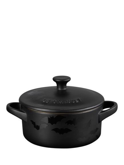 Le Creuset Stoneware Small Bat Casserole, 250ml, Satin Black, Satin Black