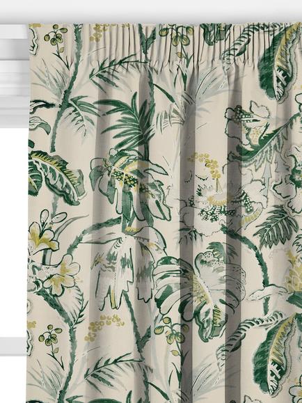 John Lewis Joanna Floral Made to Measure Curtains or Roman Blind, Woodland Green - view 2, Woodland Green