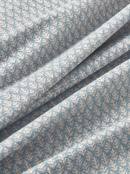 John Lewis Elm Leaf Woven Furnishing Fabric - view 2, French Blue