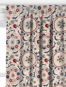John Lewis Keya Suzani Made to Measure Curtains or Roman Blind, Red/Blue - view 2, 