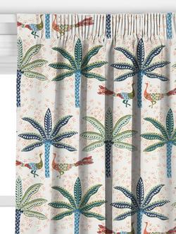 John Lewis Peacock & Palm Made to Measure Curtains or Roman Blind, Multi - view 2, 