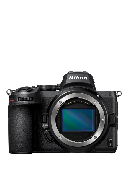 Nikon Z5 Compact System Camera, 4K UHD, 24.3MP, Wi-Fi, Bluetooth, OLED EVF, 3.2” Tiltable Touch Screen, Body Only, Black, Black