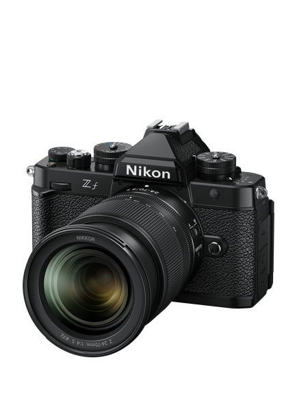 Nikon Z f Compact System Camera, 4K UHD, 24.5MP, Wi-Fi, Bluetooth, OLED EVF, 3.2" Vari-Angle Touch Screen, Body Only, Black - view 2, Black