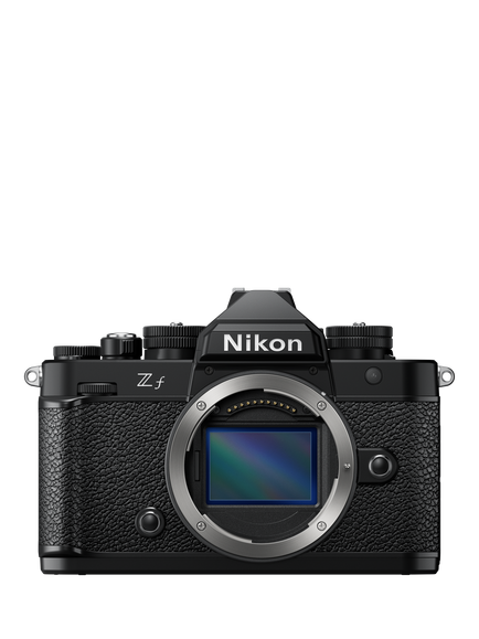 Nikon Z f Compact System Camera, 4K UHD, 24.5MP, Wi-Fi, Bluetooth, OLED EVF, 3.2" Vari-Angle Touch Screen, Body Only, Black, Black