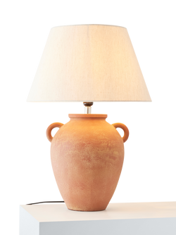 John Lewis Kalash Ceramic Table Lamp, Terracotta, Terracotta