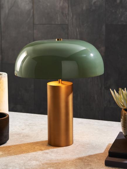 John Lewis Porcini Table Lamp, Brass - view 2, Brass