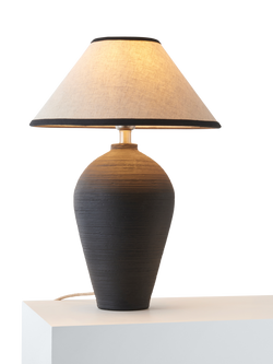 John Lewis The Potter's Wheel Tall Ceramic Table Lamp, Black