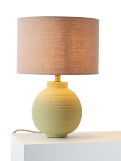 John Lewis Potters Wheel Ceramic Table Lamp, Pistachio