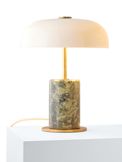 John Lewis Porcini Marble Base Mini Table Lamp, Green, Green