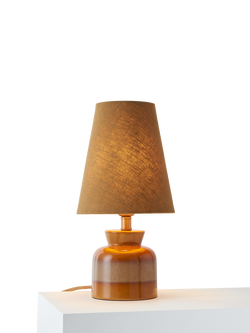 John Lewis Rowe Table Lamp, Orange, Orange Glaze