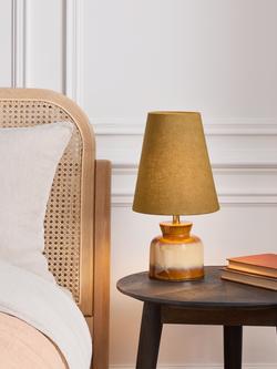 John Lewis Rowe Table Lamp, Orange - view 2, Orange Glaze