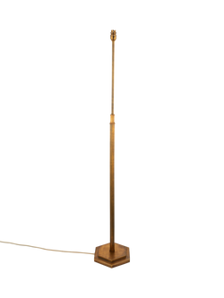John Lewis Hex Floor Lamp Base, Brass