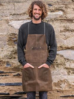 Celtic & Co. Leather Apron, Tanners Brown, Tanners Brown