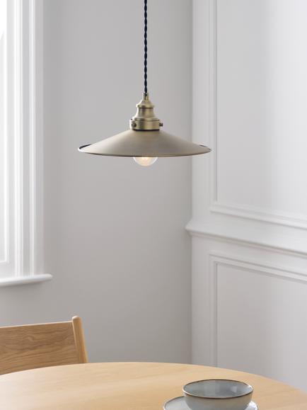 John Lewis Tobias Large Single Pendant Ceiling Light - view 2, Brass