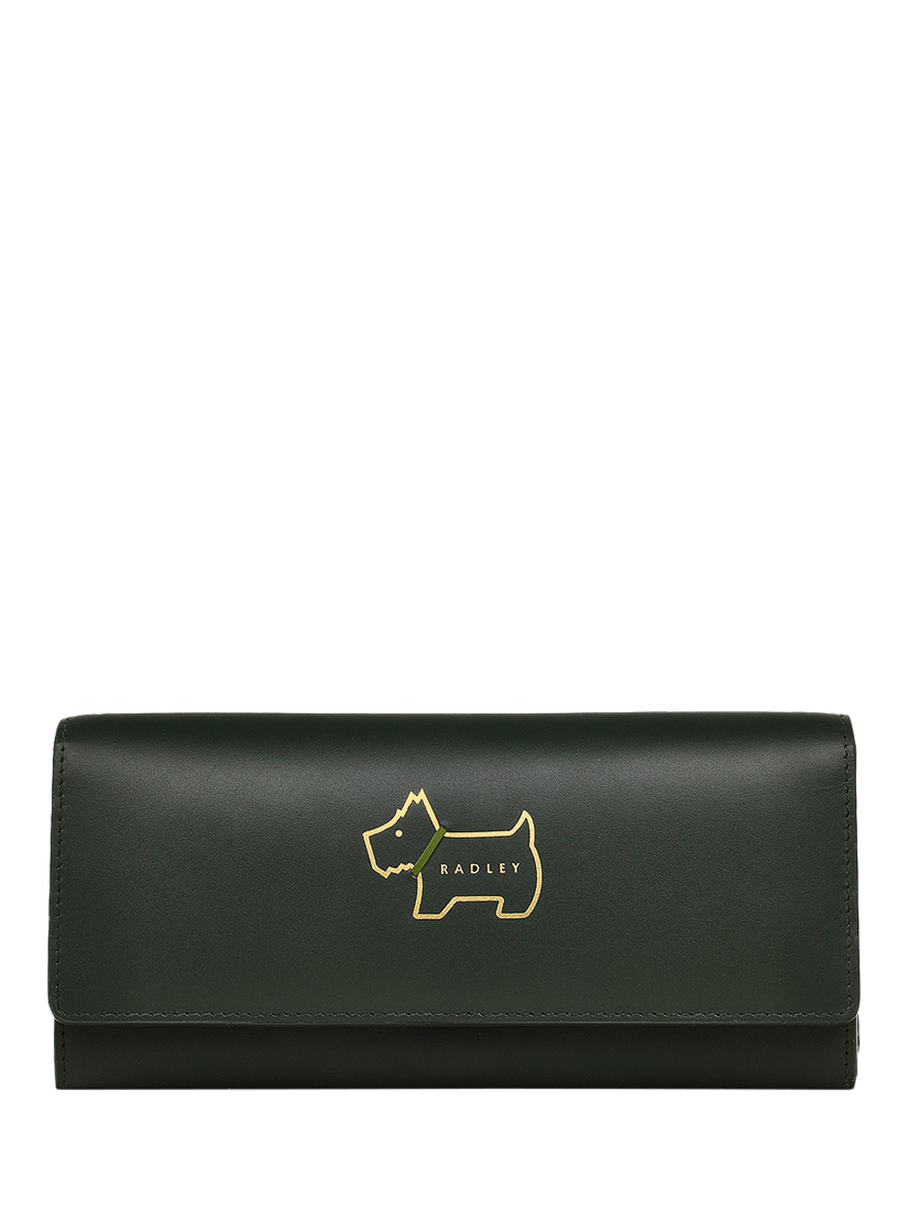 Radley Heritage Dog Outline Leather Flapover Matinee, Racing Green