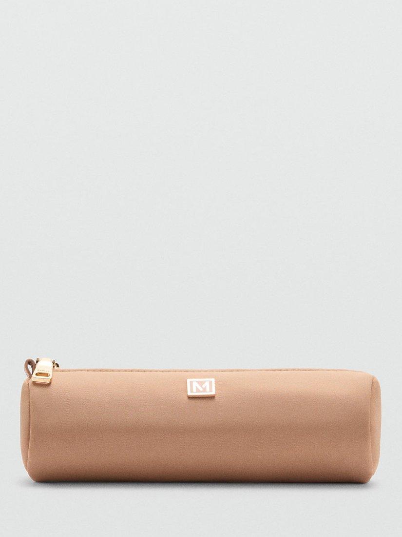 Mango Zipped Pencil Case Bag, Light Beige