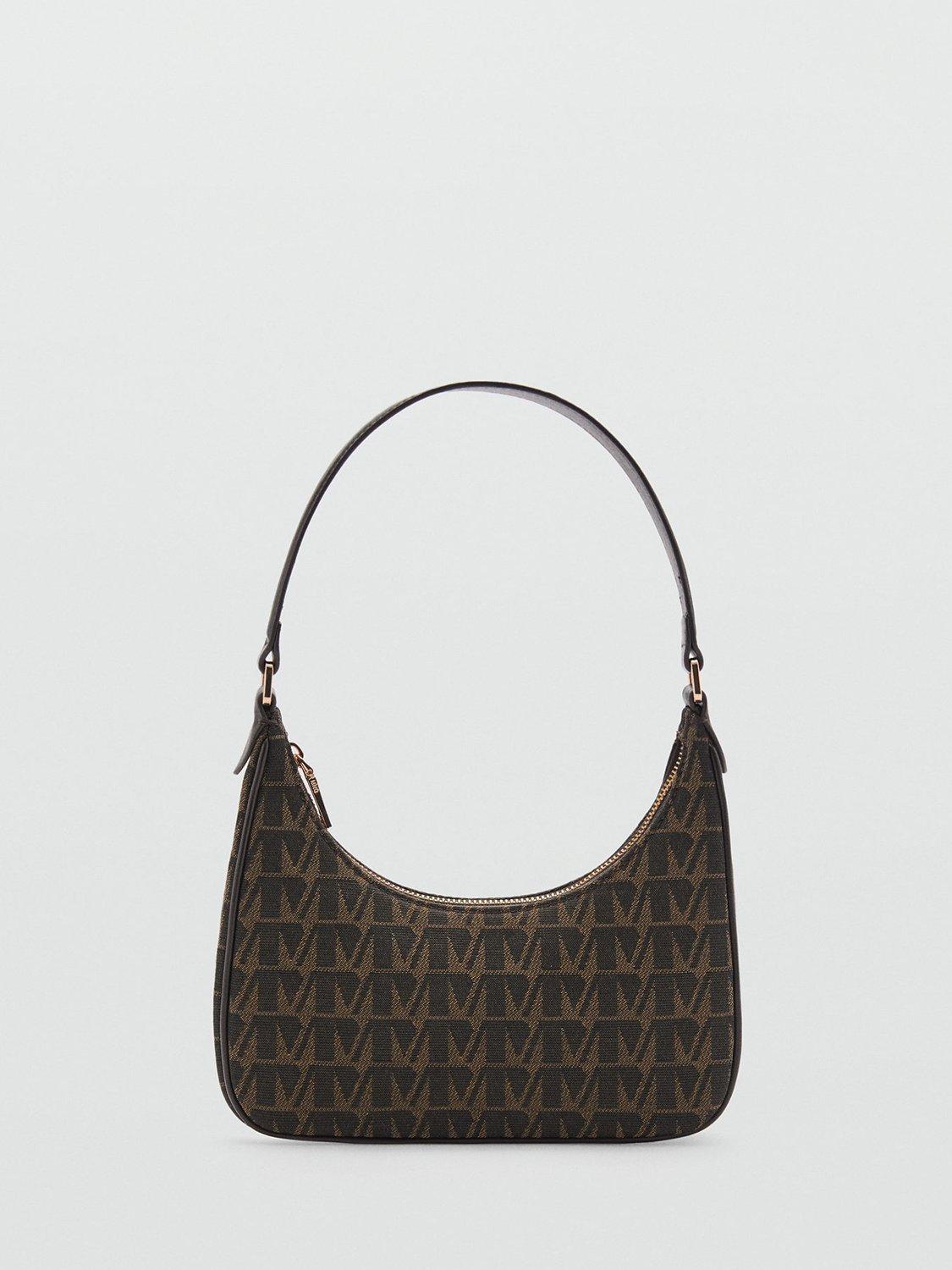 Mango Galicia Shoulder Bag, Dark Brown