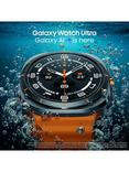 Samsung Galaxy Watch Ultra, Bluetooth & 4G Cellular, 47mm, Galaxy AI, Titanium with Silicone Strap