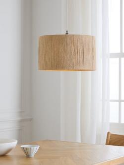 John Lewis Rope Pendant Ceiling Shade, 40cm, Natural - view 2, Natural
