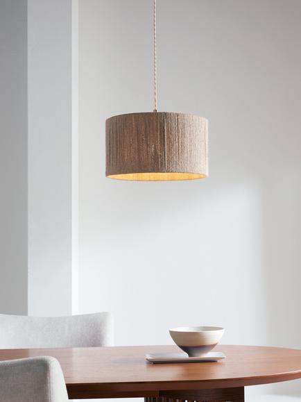 John Lewis Rope Pendant Ceiling Shade, 30cm, Natural - view 2, Natural