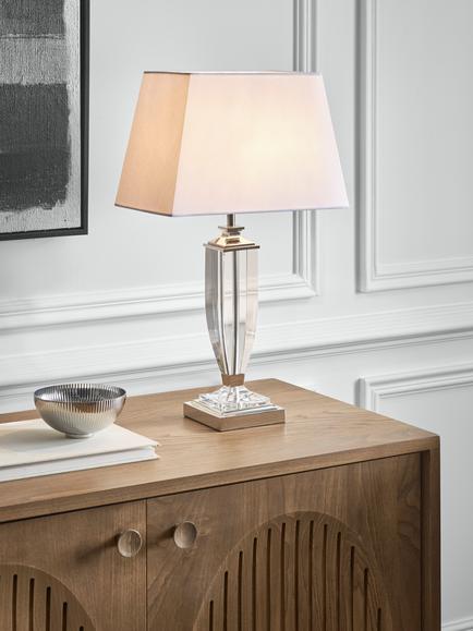 John Lewis Chrissie Rectangular Lampshade - view 2, White