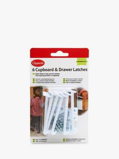 Clippasafe Cupboard and Drawer Latches, Pack of 6
