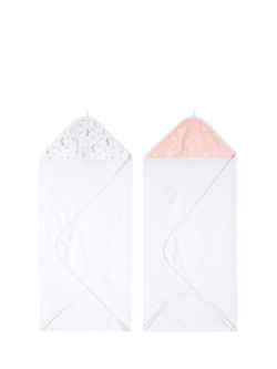 Aden + Anais Baby Classic Muslin Hooded Towel, Pack of 2, Multi, Multi