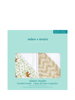 Aden + Anais Baby Classic Muslin Hooded Towel, Pack of 2 - view 2, Tanzania