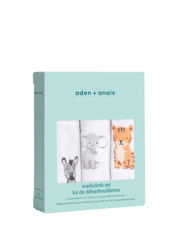 Aden + Anais Safari Washcloths, Pack of 3 - view 2, Multi
