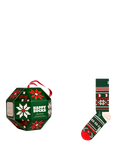 Happy Socks Snowflake Socks Gift Set, Green Dark