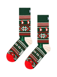 Happy Socks Snowflake Socks Gift Set, Green Dark