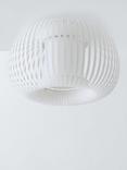 John Lewis Harmony Ribbon Semi Flush Ceiling Light, White