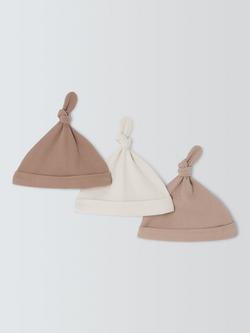 John Lewis Baby Cotton Hats, Pack of 3, One Size - view 2, Multi