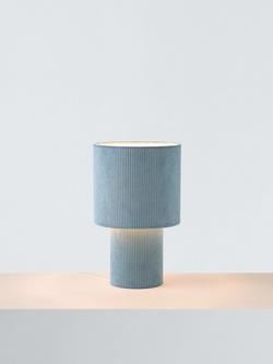 John Lewis Isaac Corduroy Table Lamp, Light Blue